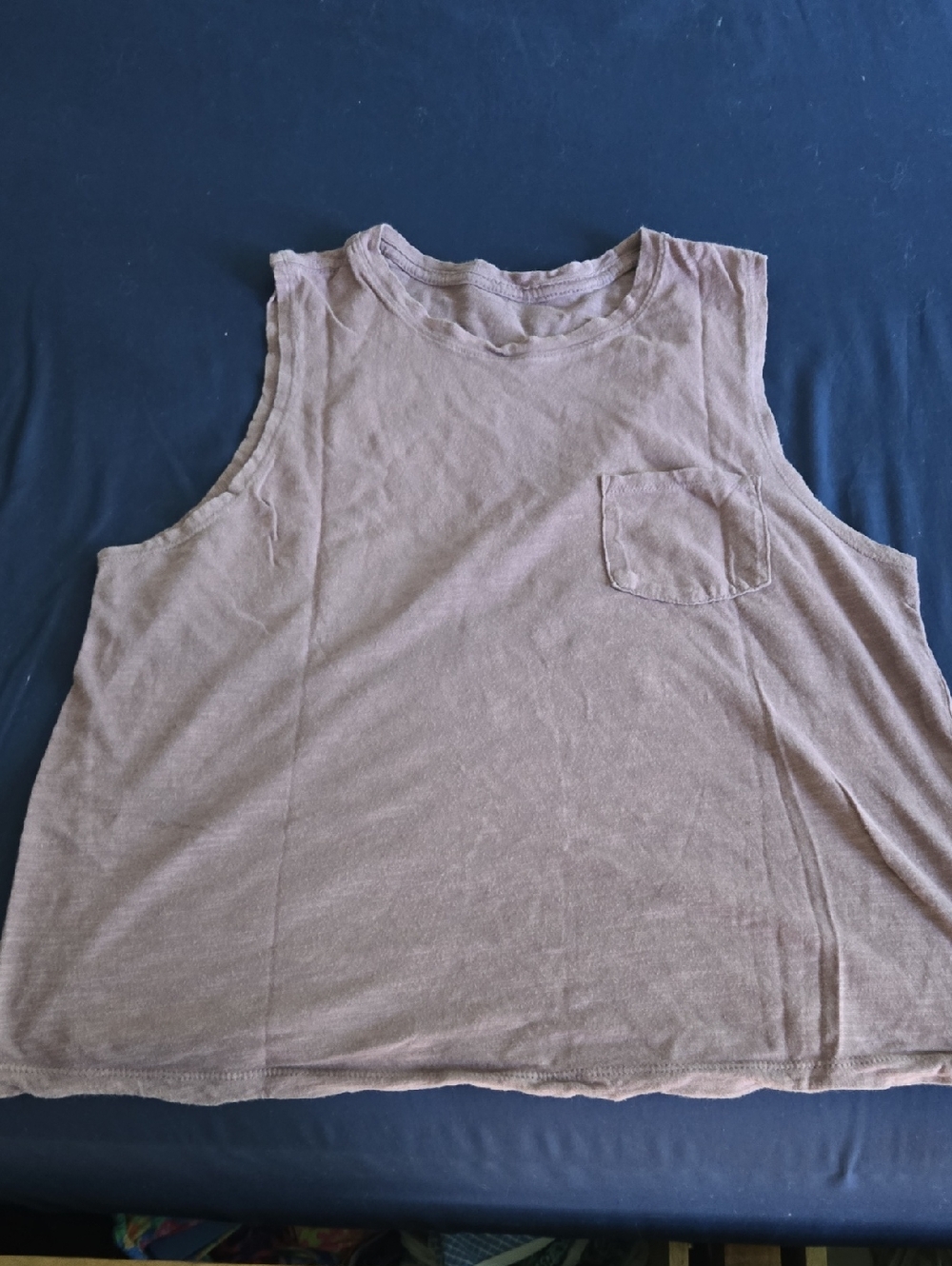 Vuori Purple Sleeveless Pocket Tank Top